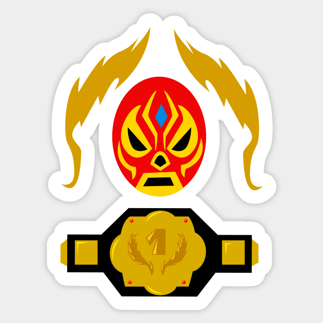 Lucha Champ v1 Sticker by DanielCostaart